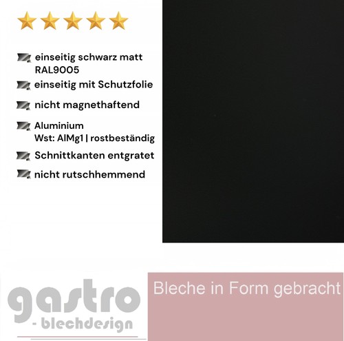 Aluminium blech tief schwarz - aluminium,